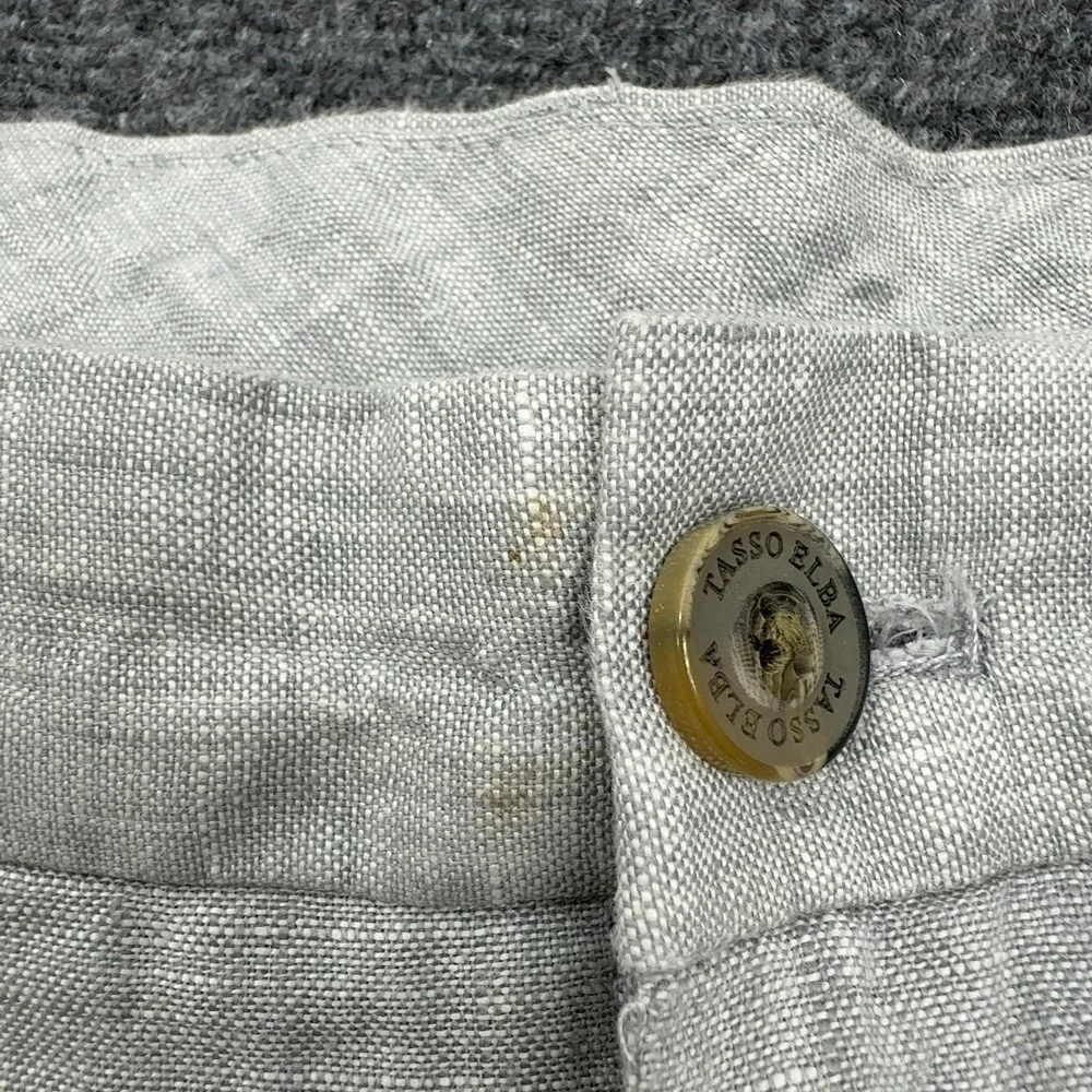 Club Room Pants Mens 36x30 Grey Linen Luxury Casual Summer Beach Style
